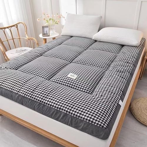 LUIVZD Japanese Floor Mattress Futon Mattress - Breathable Skin-Friendly, Foldable Tatami Mat, Thick Sleeping Pad for Guest Bed Camping Couch (Color : B, Size : 90x200cm) von LUIVZD