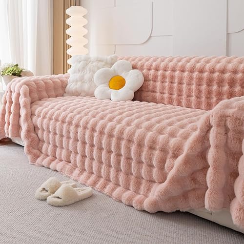 Upgraded Couch Covers- Sofa-Handtuch, Sofa Towel 1/2/3 Seater Fluffy Soft Plush Decorative Sofa Cushion Cover Super Skin-friendly Sofa Protector For Settee Couch Sofa Bed And Armchair1/2/3-Sitzer, Fla von LUIVZD