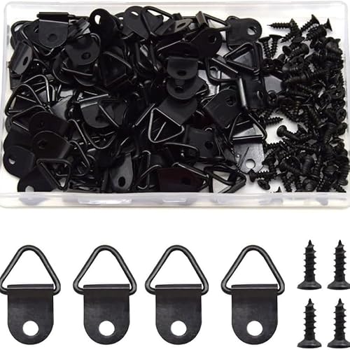 100 Stück Einlochaufhänger Metall Dreiecke D Ringe mit Schraube Malerei Aufhängungen Haken Bilderaufhänger Set Foto Aufhängungen Zubehör 100 Stück Einlochaufhänger Metall Dreiecke D Ringe mit Schraube Malerei Aufhängungen Haken Bilderaufhänger Set Foto Aufhängungen Zubehör von LUJIAXI