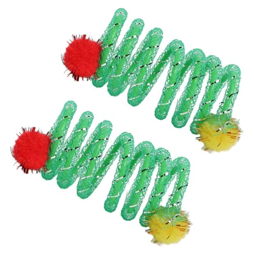 2 flexible Spulen für Katzen mit Plüschball, leuchtende Farben, erregen Aufmerksamkeit für aktive Haustierfreunde und Katzen 2 flexible Spulen für Katzen mit Plüschball, leuchtende Farben, erregen Aufmerksamkeit für aktive Haustierfreunde und Katzen von LUJIAXI