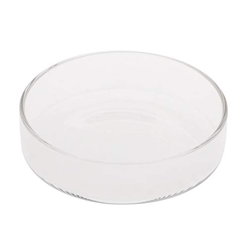 Glas-Futterschale 9,9 cm 3,5 3,2 3,0 2,6 2,6 2,4 cm breit transparent rund Futternapf für Cory Pleco Boden Fütterung Fisch Aquarium Heizung Licht Thermometer Kies Sand Dekorationen von LUJIAXI