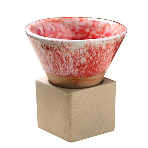 Keramik-Kaffeetassen, raue Keramik, Teetasse, japanischer Latte-Pull-Blume, Porzellan, Kaffeetassen mit Boden, für Küche, Reisebecher Keramik-Kaffeetassen, raue Keramik, Teetasse, japanischer Latte-Pull-Blume, Porzellan, Kaffeetassen mit Boden, für Küche, Reisebecher von LUJIAXI