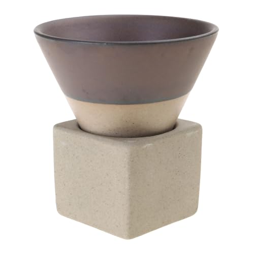 Keramik-Kaffeetassen, raue Keramik, Teetasse, japanischer Latte-Pull-Blume, Porzellan, Kaffeetassen mit Boden, für Küche, Reisebecher von LUJIAXI