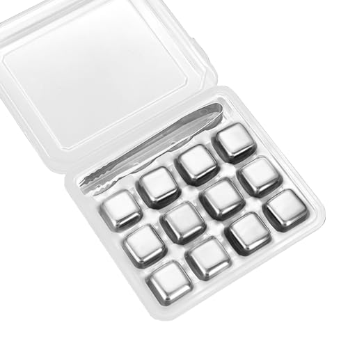 LUJIAXI 12 Stück wiederverwendbar mit Zange Weinzubehör Metall Eis 304 Edelstahl Textur geeignet zum Trinken LUJIAXI 12 Stück wiederverwendbar mit Zange Weinzubehör Metall Eis 304 Edelstahl Textur geeignet zum Trinken von LUJIAXI