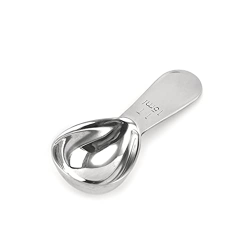 LUJIAXI 15/30 ml Edelstahl-Messkaffee, 1 Esslöffel, kurzer Griff, Esslöffel für Kaffee, Tee von LUJIAXI