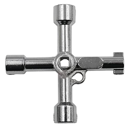 LUJIAXI 4-Wege-Multifunktionsschlüssel, dreieckig, dreieckig, dreieckig, für Wasserhahn, Schaltschrank von LUJIAXI