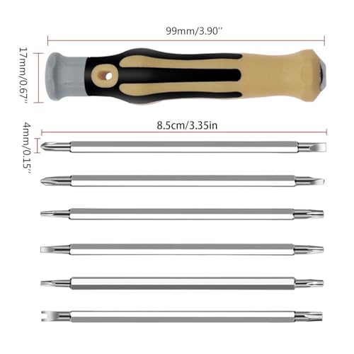 LUJIAXI Professionelles Multi-Bit-Schraubendreher-Set, Mechanismus-Schraubendreher mit Doppelend-Bits, Gummigriff, verwendet für den Haushalt von LUJIAXI