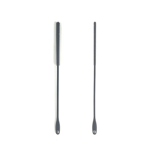 LUJIAXI Rohrbürste, Silikon-Trinkhalmbürste, lange Strohhalmbürste, biegbare Rohrflaschenbürste, Trinkflasche, Strohhalm-Reiniger, 2 Stück von LUJIAXI