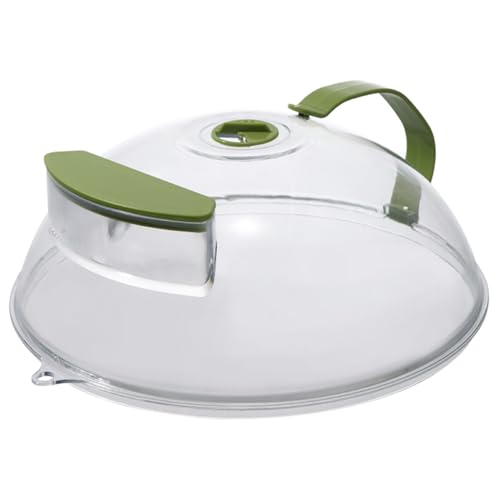 LUJIAXI Spritzschutzdeckel, transparente Teller, Geschirrabdeckungen, Mikrowelle, Lebensmittelabdeckung mit Griff und Wasseraufbewahrungsbox von LUJIAXI