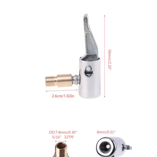 LUJIAXI Tragbare Luftaufblasdüse, Luftfutter, Reifenfüllzubehör, für Auto, Fahrrad, LKW, Motorrad, Reifenaufpumpen LUJIAXI Tragbare Luftaufblasdüse, Luftfutter, Reifenfüllzubehör, für Auto, Fahrrad, LKW, Motorrad, Reifenaufpumpen von LUJIAXI