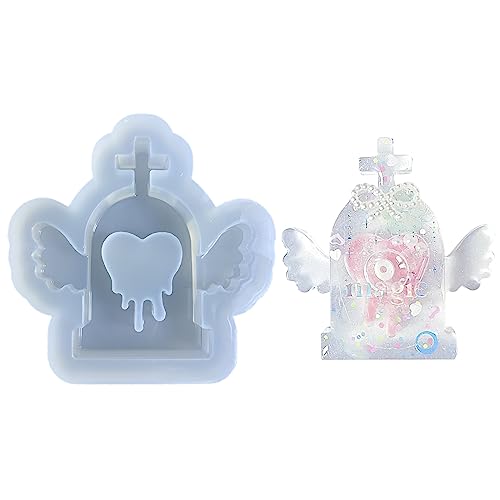 Silikonform mit Herz-Flügel-Grabstein, Kristall, Epoxidharz, Schmuck, Ornament, Bastelzubehör, Schmuckherstellung, Werkzeug für Grabmarkierer Silikonform mit Herz-Flügel-Grabstein, Kristall, Epoxidharz, Schmuck, Ornament, Bastelzubehör, Schmuckherstellung, Werkzeug für Grabmarkierer von LUJIAXI