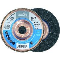 LUKAS Fächerschleifscheibe SLTT (ZA), flach-schräg für Stahl,Ø 125 mm, Körnung: 60 von LUKAS-ERZETT