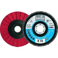 LUKAS Fächerschleifscheibe V2 Power, (CER), flach-schräg für INOX,Ø 125 mm, Körnung: 40 von LUKAS-ERZETT