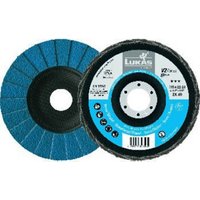 LUKAS Fächerschleifscheibe V2 Power, (ZA), flach-schräg für Stahl,Ø 125 mm, Körnung: 60 von LUKAS-ERZETT