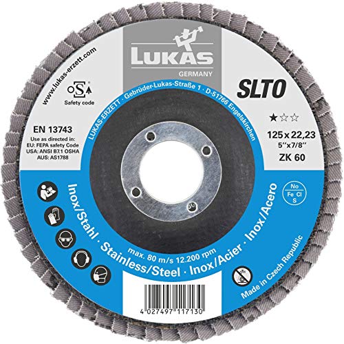 10x LUKAS Fächerscheibe Fächerscheiben Schleifscheibe SLTR Ø 125 mm Korn 120 10x LUKAS Fächerscheibe Fächerscheiben Schleifscheibe SLTR Ø 125 mm Korn 120 von LUKAS