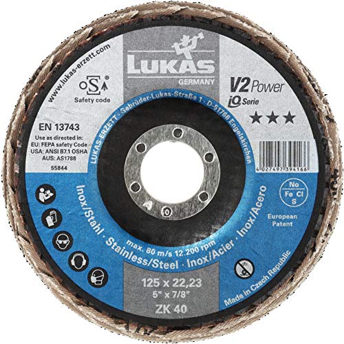 5x LUKAS Fächerscheibe Fächerscheiben Schleifscheibe V2 Power Ø 230 mm Korn 40 5x LUKAS Fächerscheibe Fächerscheiben Schleifscheibe V2 Power Ø 230 mm Korn 40 von LUKAS