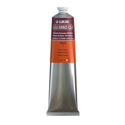 LUKAS 1862 OIL 200 ml - Ölfarbe in Profi-Qualität - Farbton Indischgelb von LUKAS
