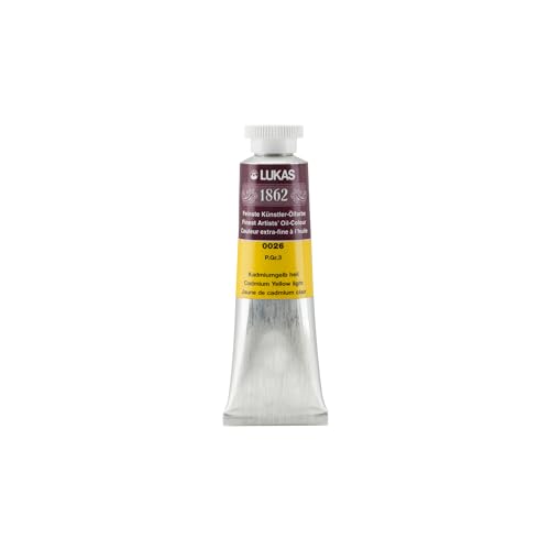 LUKAS 1862 OIL 37 ml - Ölfarbe in Profi-Qualität - Farbton Kadmiumgelb hell von LUKAS