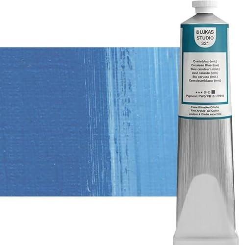 LUKAS STUDIO OIL 200 ml, Ölfarbe in Premium-Qualität, Farbton Coelinblau von LUKAS