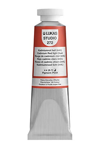 LUKAS STUDIO OIL 37 ml, Ölfarbe in Premium-Qualität, Farbton Kadmiumrot hell (imit.) von LUKAS