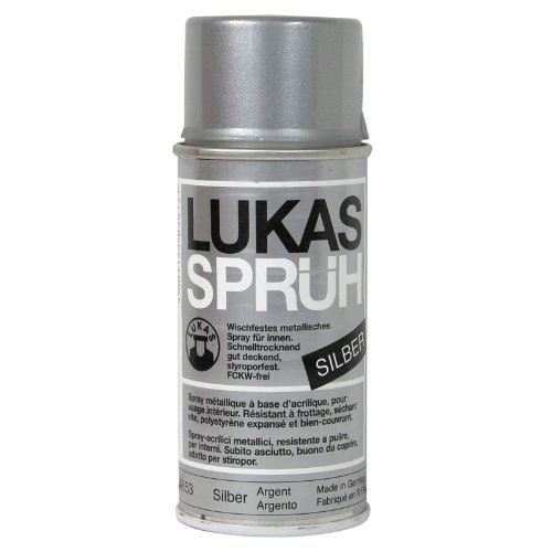 Lukas® Sprühbronze Metallspray Sprühfarbe 150 ml Silber von LUKAS
