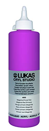 LUKAS Cryl Studio 500 ml, Acrylfarbe in Premium-Qualität, Magenta (Primär-Rot) von LUKAS