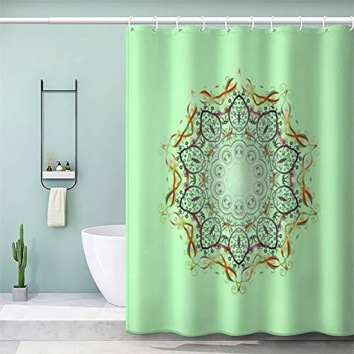 3D Duschvorhang Anti-Schimmel Wasserdicht Duschvorhänge 180x200 cm Böhmen Mandala Duschvorhang 100% Polyester Bohemien Badvorhang mit 12 Hooks von LUKAVA