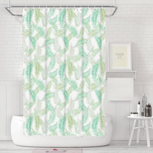 LUKDUNG 180x180 Badevorhang, Duschvorhang Anti-schimmel in Badezimmer, Vorhang für Badewanne Dusche aus Kunststoff Wasserdicht Waschbar, Waschbar PEVA Shower Curtain mit 12 Duschvorhangringe von LUKDUNG