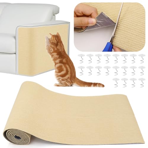 LUKDUNG Kratzmatte Selbstklebend 200cmx40cm, Kratzschutz Sofa Katze, Selbstklebend Kratzmatte Katze Wand, Kratzmatte Katze, DIY Kratzteppich Katze, Kaki LUKDUNG Kratzmatte Selbstklebend 200cmx40cm, Kratzschutz Sofa Katze, Selbstklebend Kratzmatte Katze Wand, Kratzmatte Katze, DIY Kratzteppich Katze, Kaki von LUKDUNG