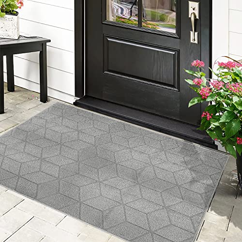 LUKDUNG Fußmatte 80x120cm - rutschfest, Waschbar, Schmutzfangmatte für Innen & Außen - Sauberlaufmatte für Haustür, Eingang, Patio, Flur von LUKDUNG