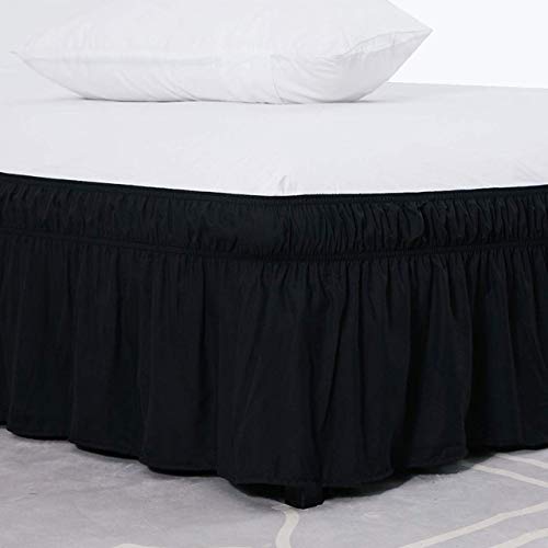 LUKKC Bettrock Bettumrandung, Bett-Rüschen, Staub-Rüschen, Luxus-Hotel-Qualität, 120/150/180 * 200CM Knitterfrei, Lichtbeständig, Bettumrandung, Bett-Rock (Color : F, Size : 100x200cm+38cm) von LUKKC