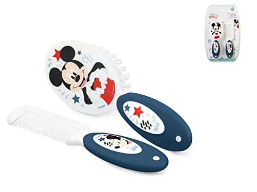 Lulabi Disney Mickey Icon Set Spazzola e Pettine, Polipropilene von Lulabi