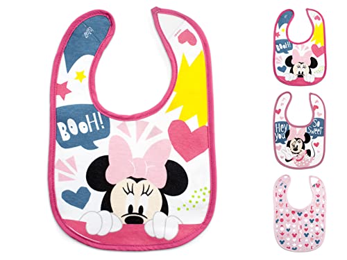 Lulabi Disney Minnie Icon Set 3 Bavaglini in Cotone Bimba von Lulabi