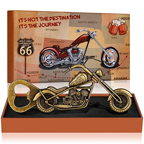 LULLEA Vintage Motorrad Bier Flaschenöffner, Personalisierte Geschenke für Männer, Motorrad Geschenke für Männer, Weihnachtsgeschenke für Männer, Geburtstagsgeschenk für ihn, Ehemann Vater Freund Opa von LULLEA