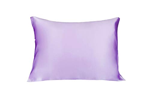 Lulusilk Kopfkissenbezug, 100 % reine Seide, 19 Momme, mit verdecktem Reißverschluss, 1 Stück 40 x 60 cm Lavanda von LULUSILK