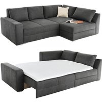 Ecksofa-Dauerschläfer Federkern Topper Bettkasten Schlafcouch in Grau Anthrazit / 15107 Ecksofa-Dauerschläfer Federkern Topper Bettkasten Schlafcouch in Grau Anthrazit / 15107 von LUMA-HOME