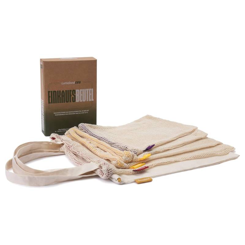 Einkaufsbeutel  aus 100% Baumwolle - 4er-Set von LUMALAND