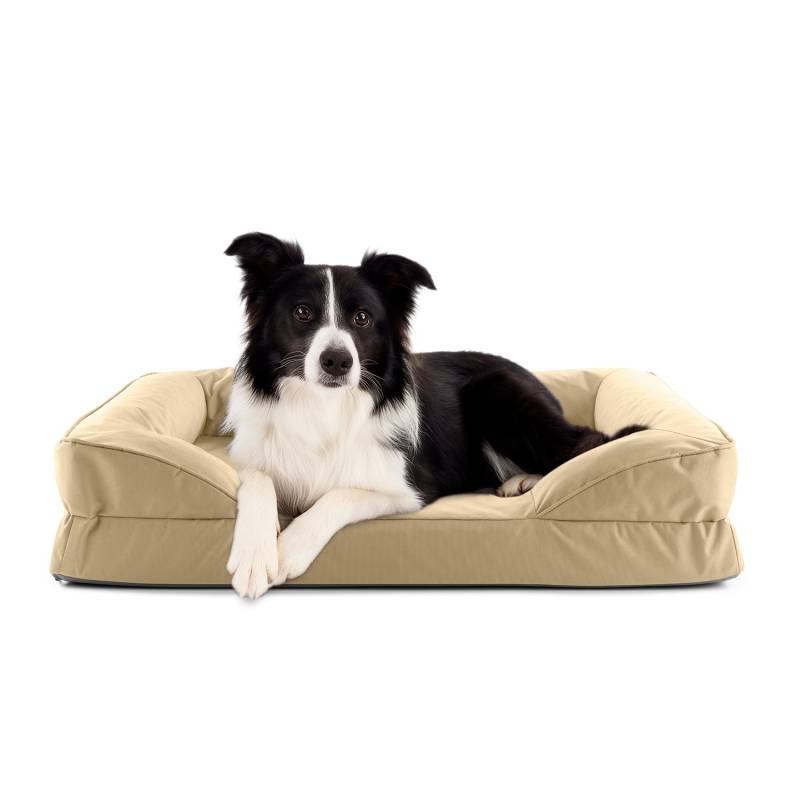Komfort-Hundebett aus der LUMALAND Outdoor-Kollektion - Gr. M - 90 x 65 cm - Beige von LUMALAND