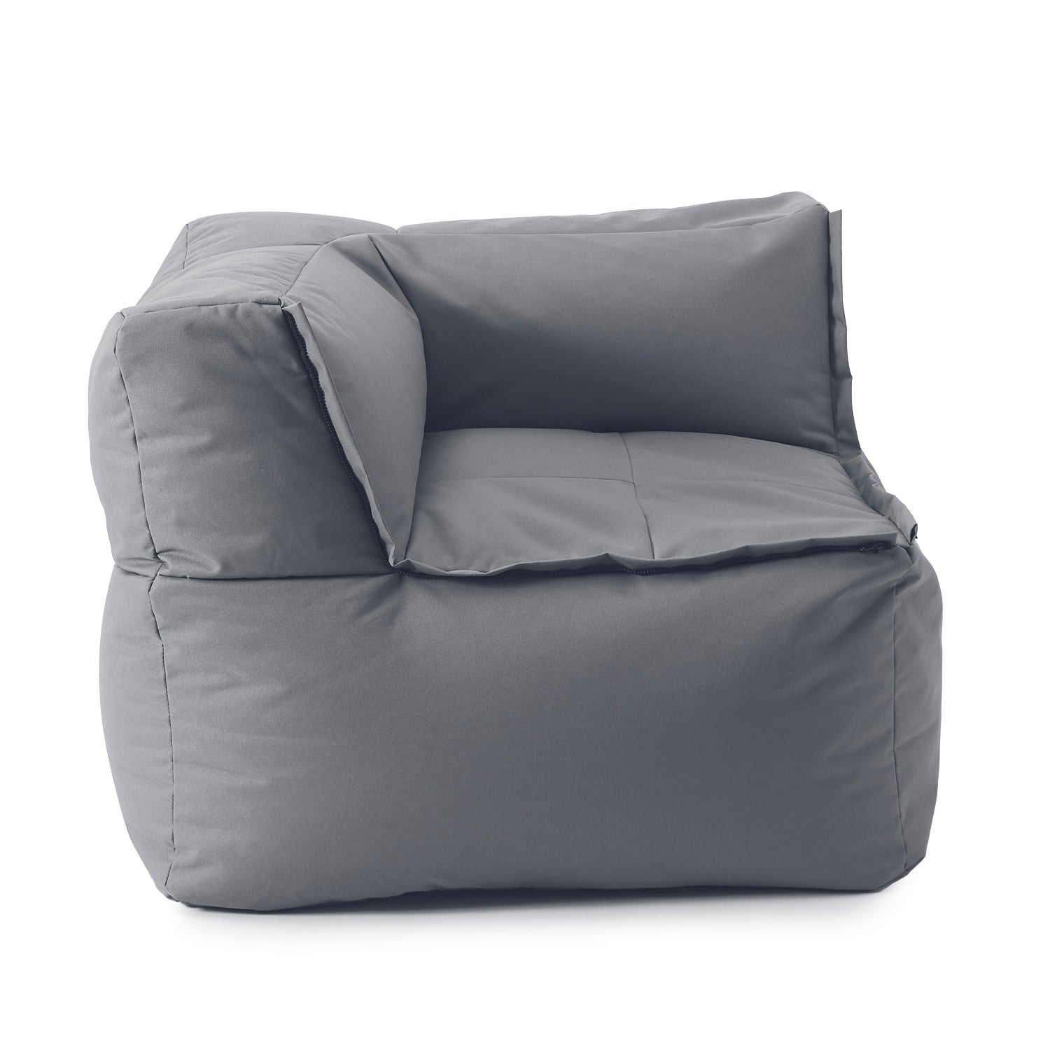 Sitzsack-Sofa Ecke links (340 L) - Modulares System - indoor & outdoor - Grau von LUMALAND