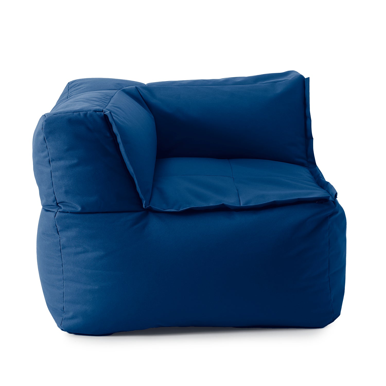 Sitzsack-Sofa Ecke links (340 L) - Modulares System - indoor & outdoor - Navyblau von LUMALAND