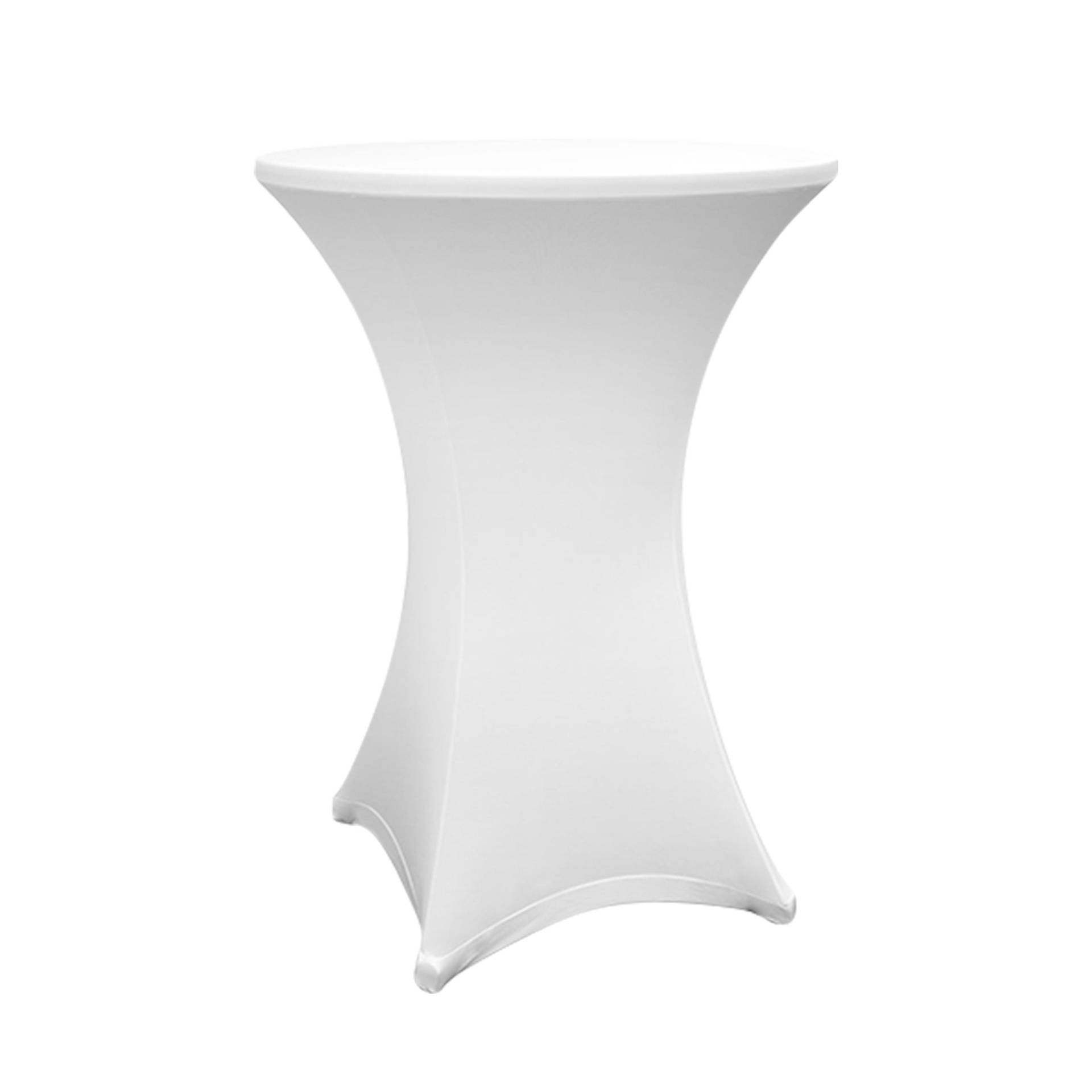 Stehtischhusse - Tisch Bezug - Husse -  Ø 70-75 cm - Weiß von LUMALAND