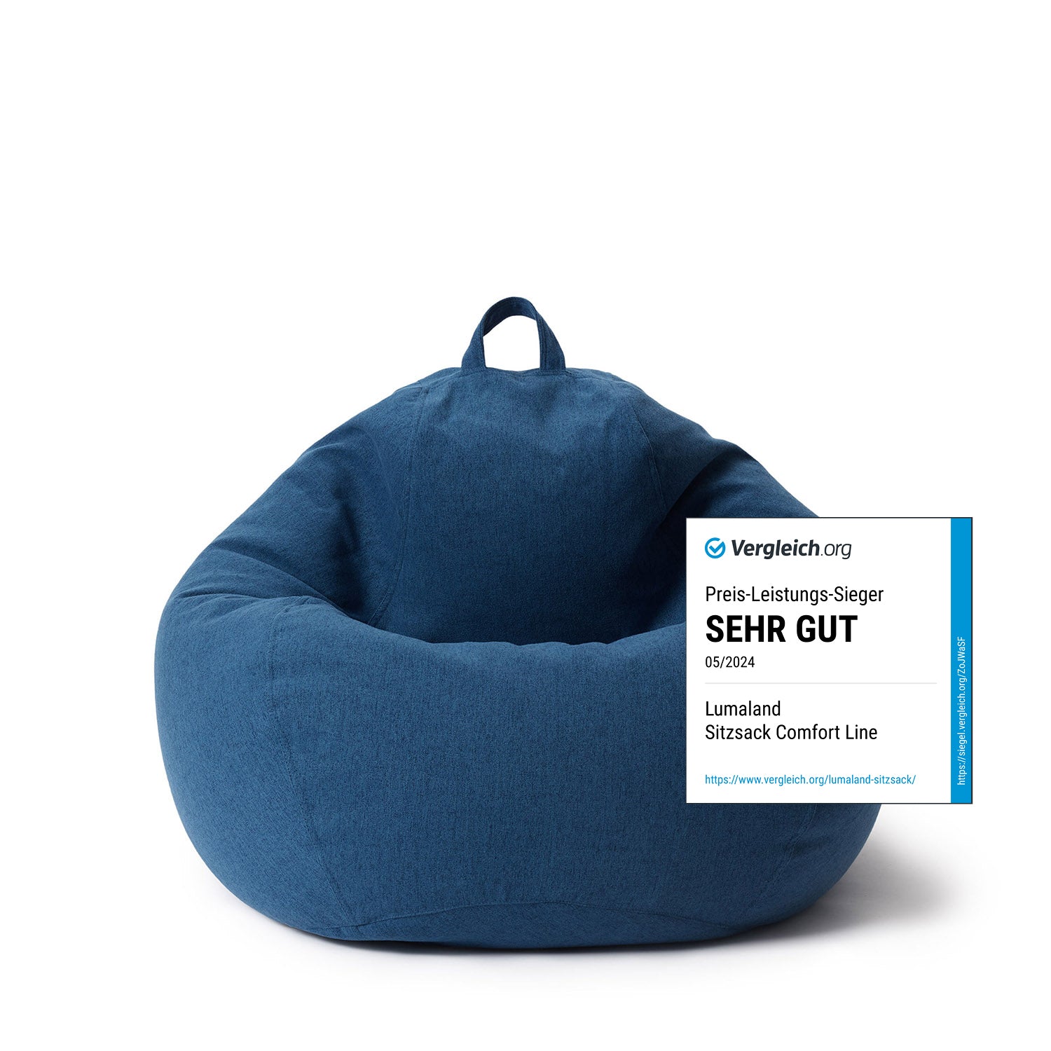 Comfort Line Sitzsack L (185 L) - indoor - Dunkelblau von LUMALAND