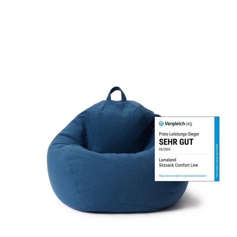 Comfort Line Sitzsack M (120 L) - indoor - Dunkelblau Comfort Line Sitzsack M (120 L) - indoor - Dunkelblau von LUMALAND