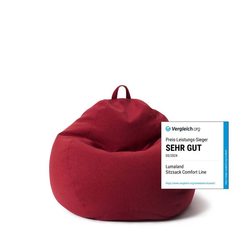 Comfort Line Sitzsack (120 L) - indoor - Rot von LUMALAND