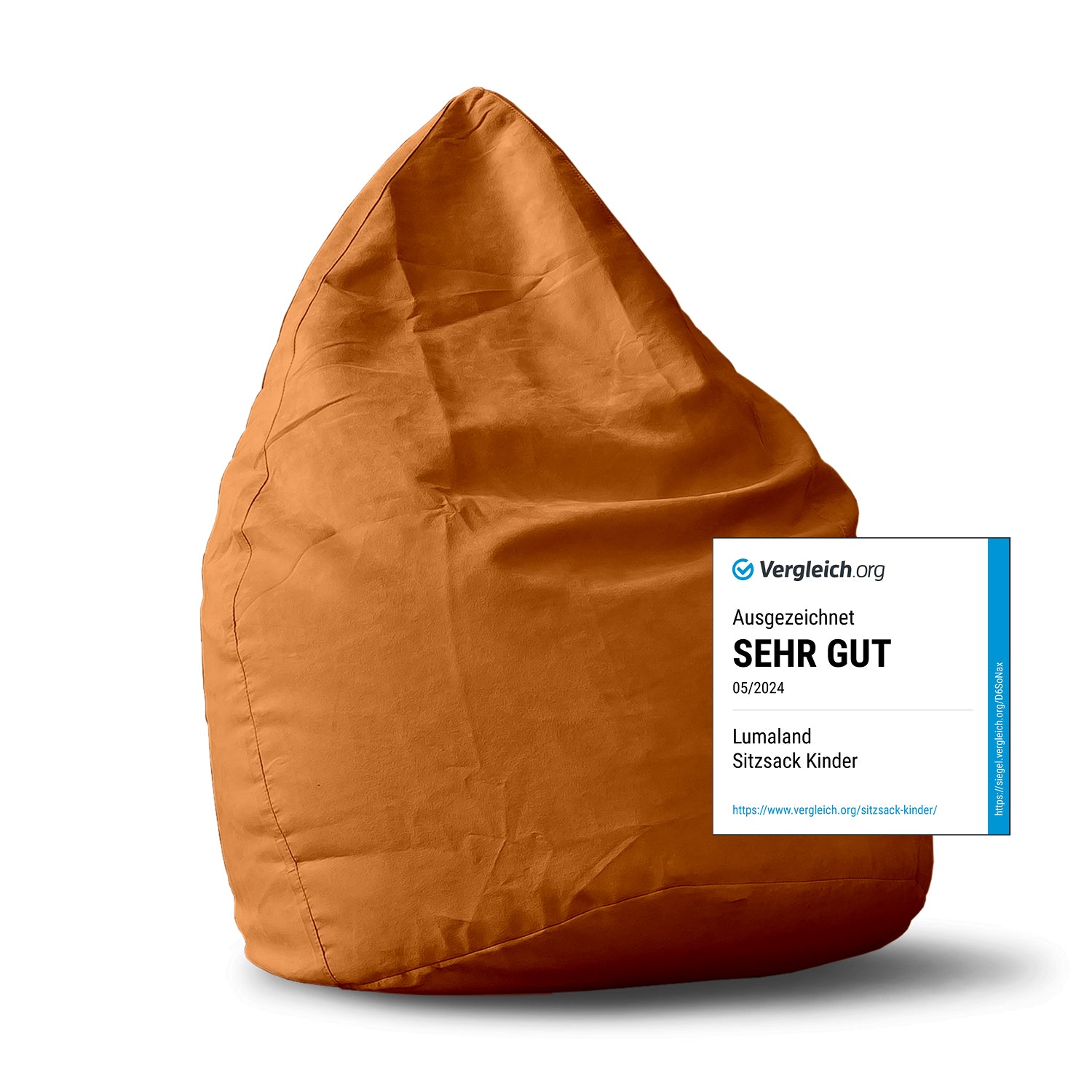 Luxury XL PLUS Sitzsack (220 L) - indoor - Orange Luxury XL PLUS Sitzsack (220 L) - indoor - Orange von LUMALAND