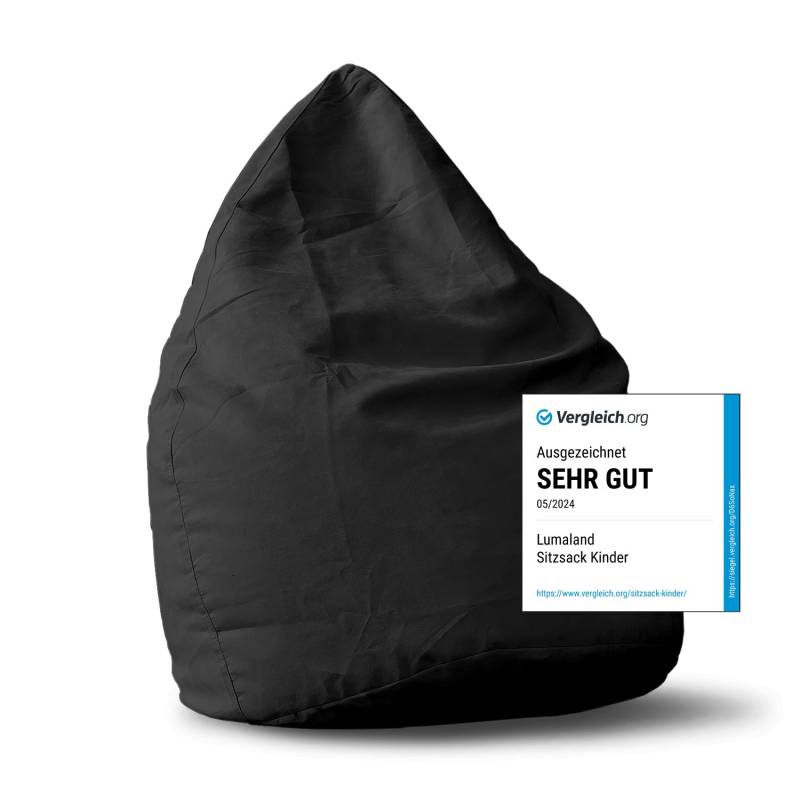 Luxury XL Sitzsack (120 L) - indoor - Schwarz von LUMALAND