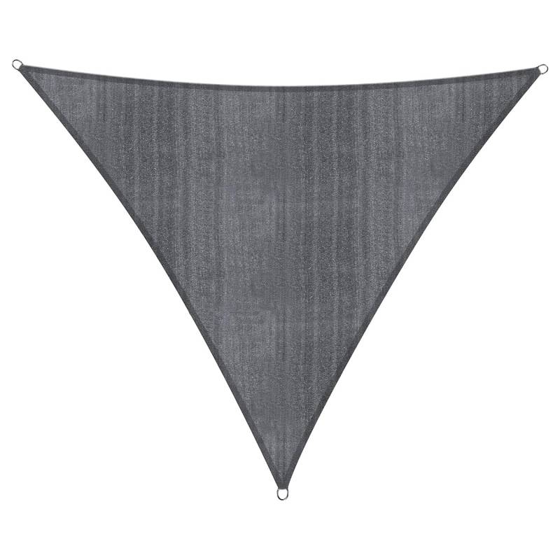 Sonnensegel 100% HDPE - Dreieck 3 x 3 Meter - dunkelgrau von LUMALAND