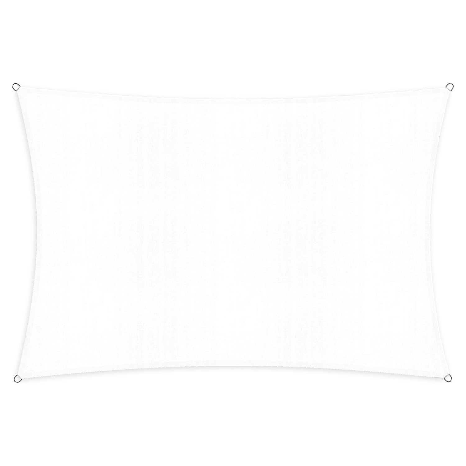 Sonnensegel 100% HDPE mit Stabilisator für UV-Schutz - Rechteck 2 x 3 Meter - Weiß von LUMALAND