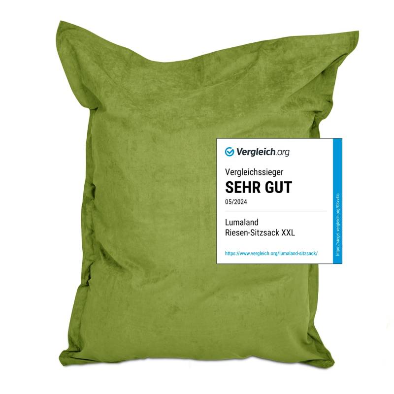 XXL Microvelours Sitzsack (380 L) - indoor - Grün XXL Microvelours Sitzsack (380 L) - indoor - Grün von LUMALAND