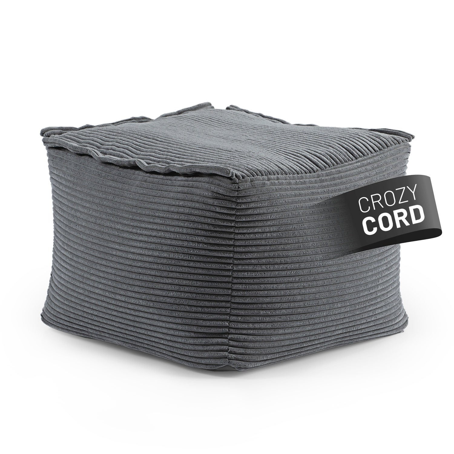 Modularer Sitzsack-Hocker aus der Cord-Reihe - Grau Modularer Sitzsack-Hocker aus der Cord-Reihe - Grau von LUMALAND